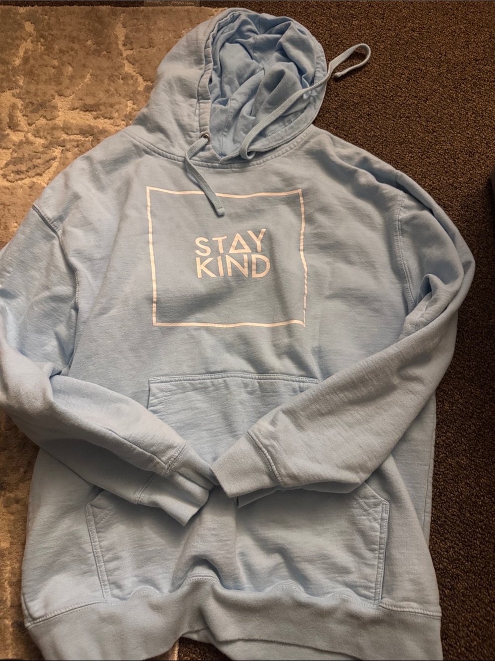 Stay Kind Light Blue Men's Hoodie Sweatshirt